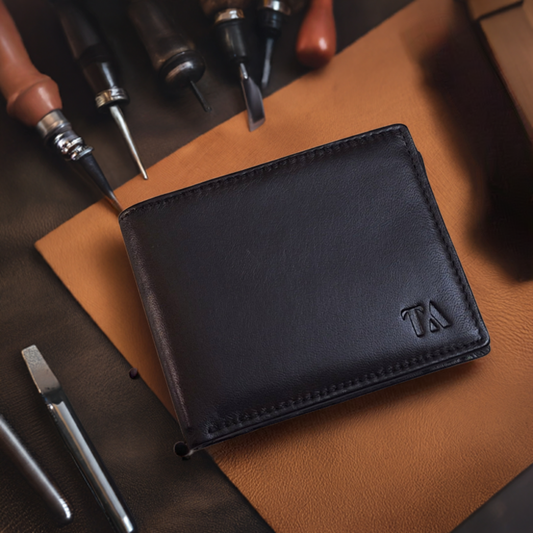 Men’s Genuine Leather Wallet (Double colour) Blue