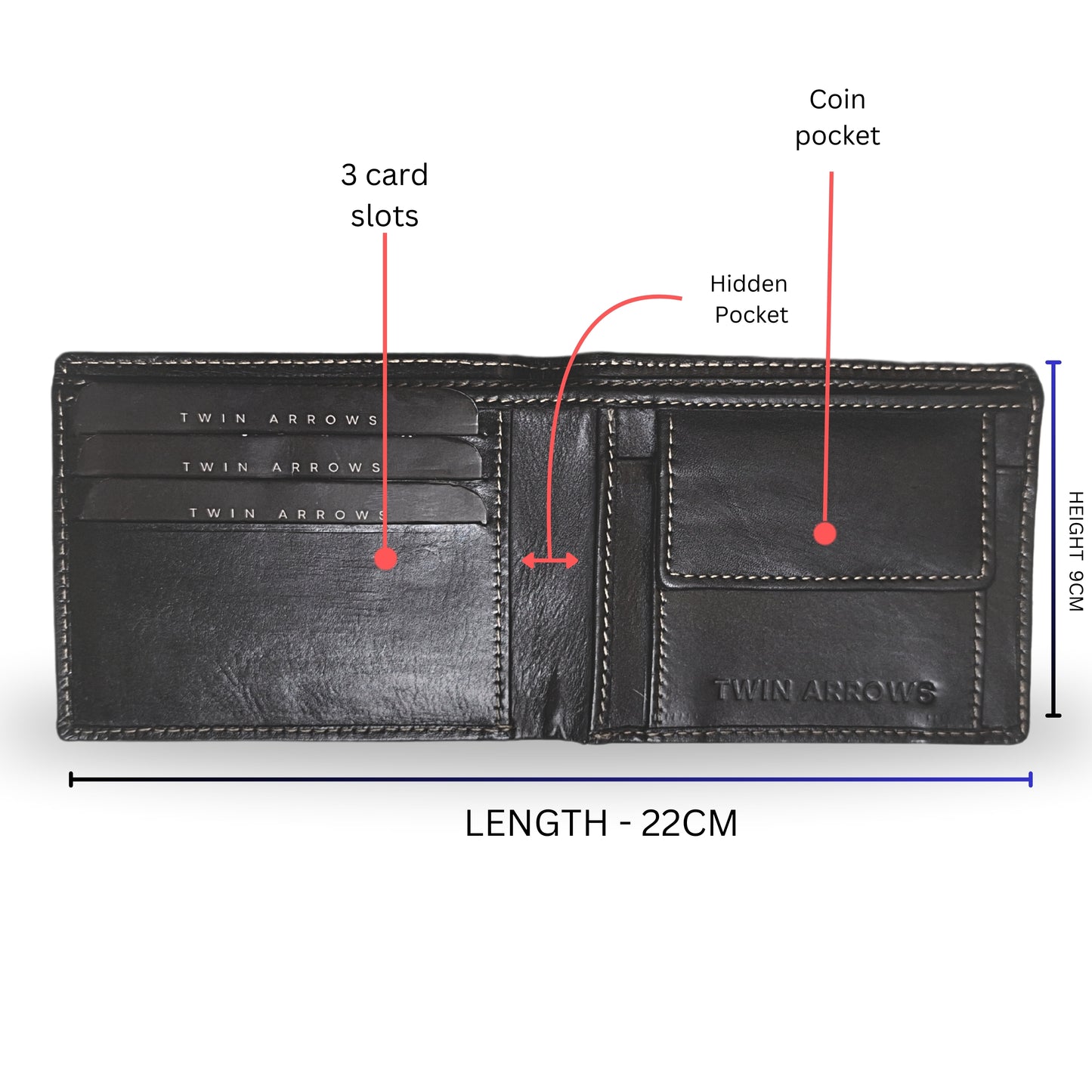 S22B9 - Men’s Genuine Leather Wallet (Luxury Black)